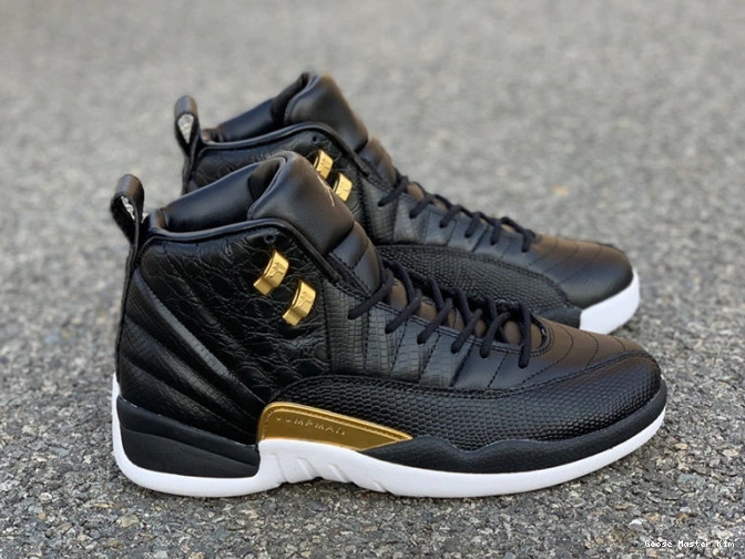 'Reptile' AO6068-007 Black Jordan Air Metallic 12 Retro Gold-White 0810
